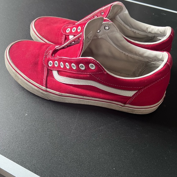 Vans Bold Red and White Sneakers - Picture 6 of 7